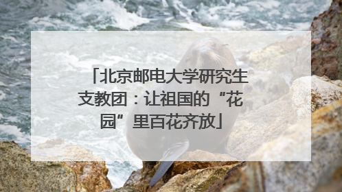 北京邮电大学研究生支教团：让祖国的“花园”里百花齐放
